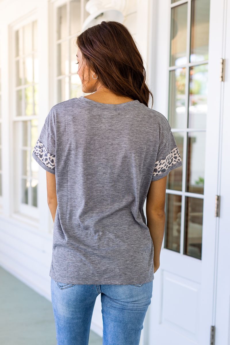 Hint of Leopard Basic Tee