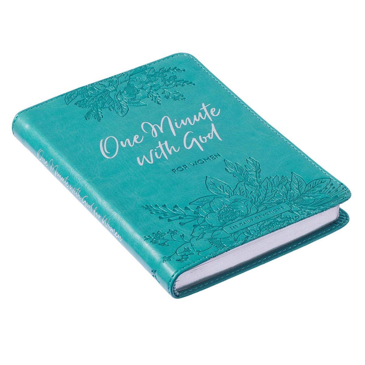 One Minute With God For Women Teal Faux Leather Devotional