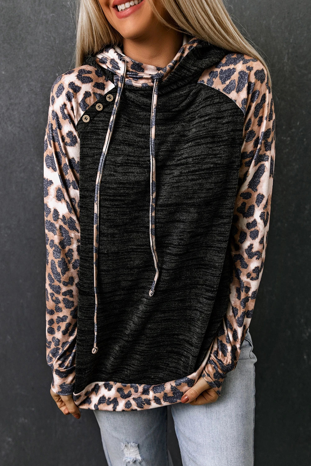 Womens leopard print discount hoodie