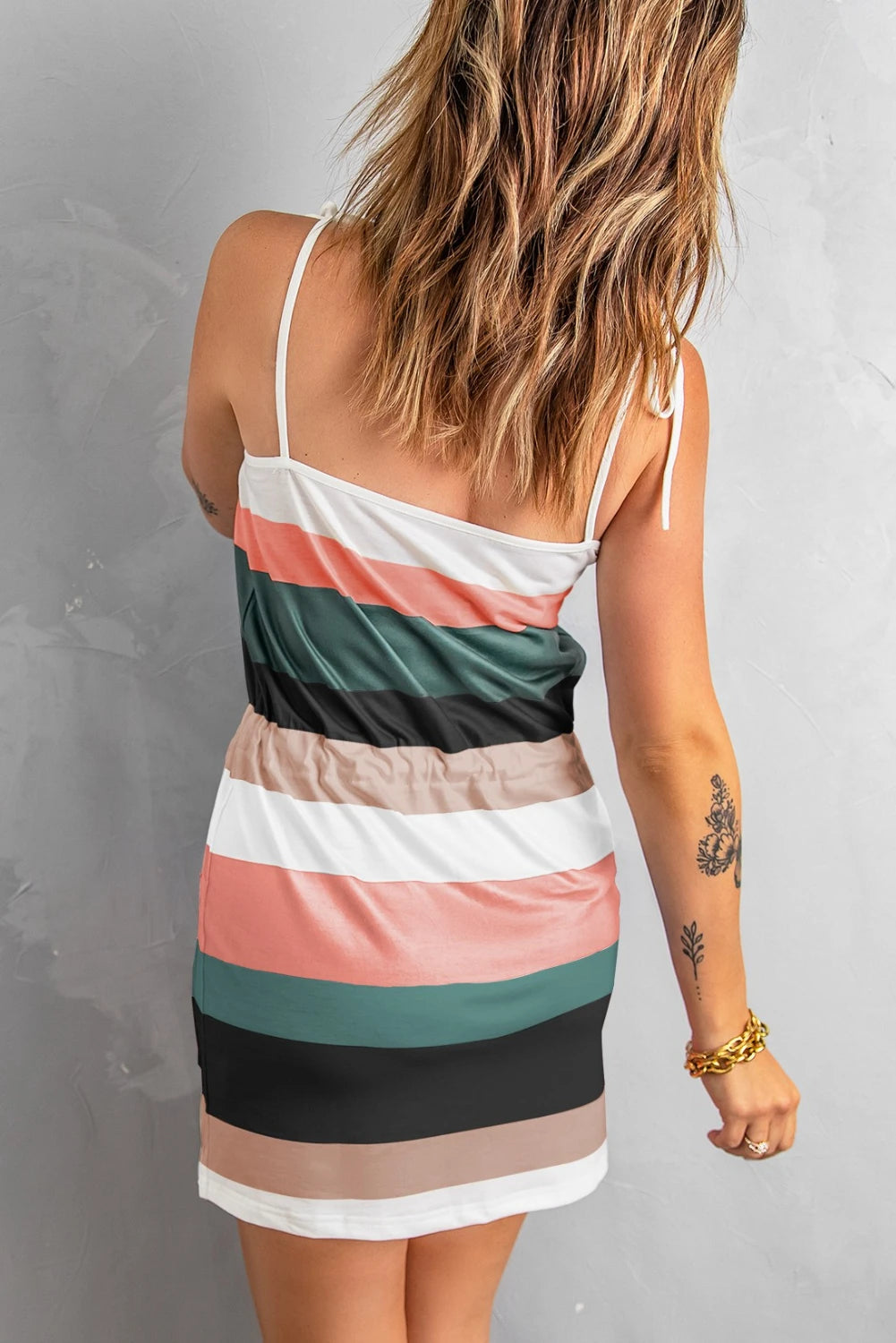 Striped Color Block Dress