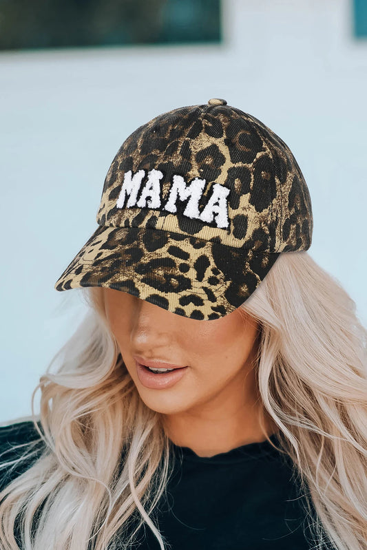 Leopard Mama Embroidered Baseball Cap