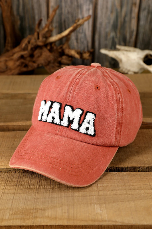 Coral Mama Embroidered Baseball Cap