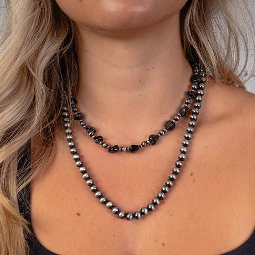 Texas Two Step Black Stone Necklace
