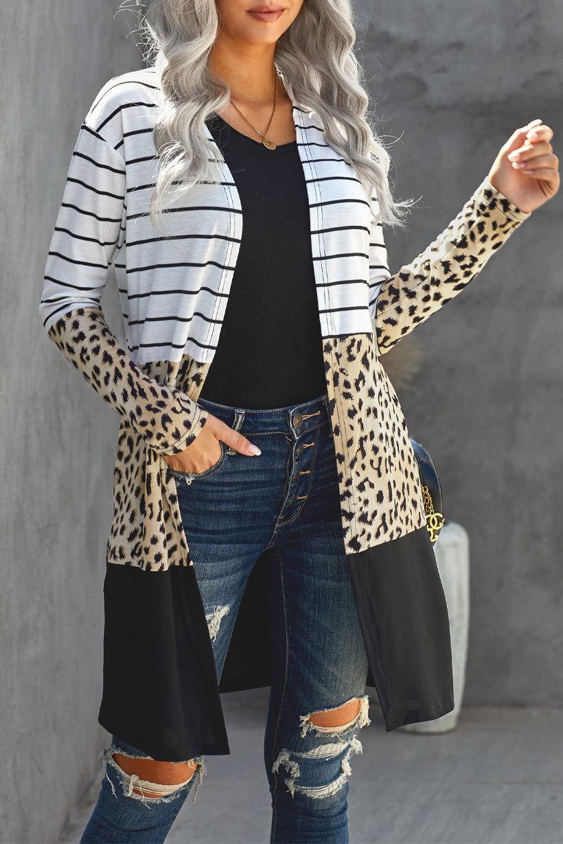 Leopard and Stripes Cardigan